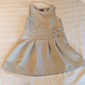 French Toast Khaki Jumper Size 6 Uniform Side Zipper